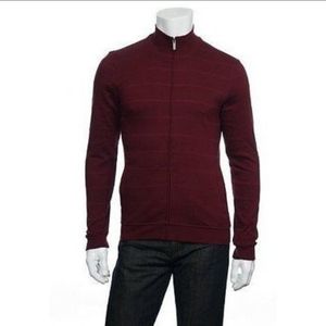 Alfani red burgundy full zip sweatshirt.